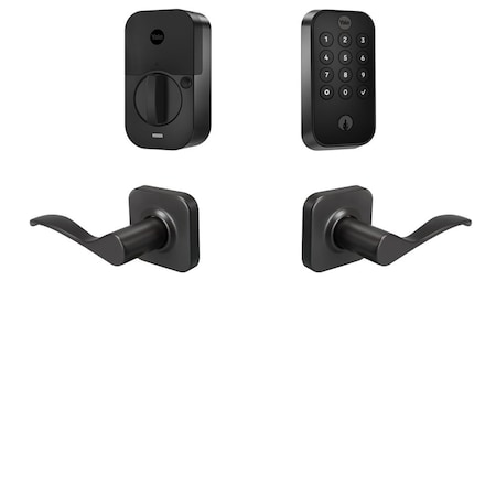 Yale Real Living Yale Assure Lock 2 Bundle with Keypad Bluetooth Deadbolt, Norwood Lever Passage, and BYRD410BLENWBSP